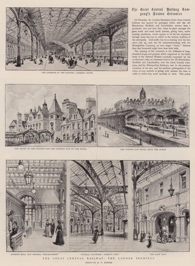 The Great Central Railway, the London Terminus by Henry William Brewer